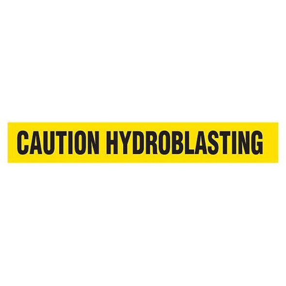 CAUTION HYDROBLASTING Dispenser Boxed Barricade Tape (Pack of 12 Rolls)