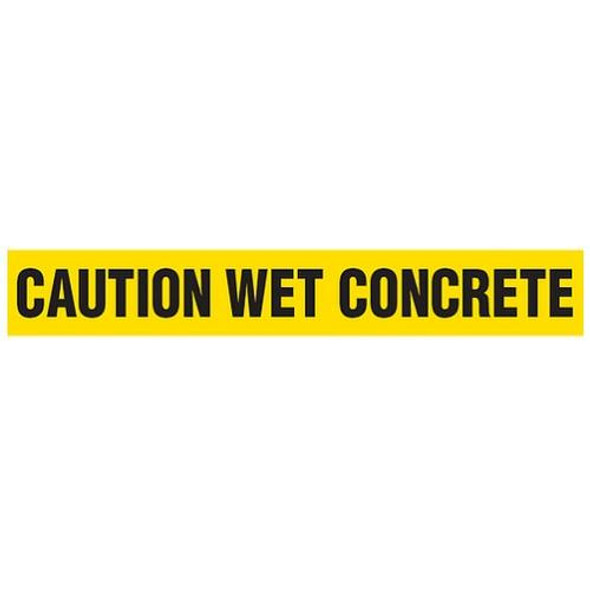 CAUTION WET CONCRETE Dispenser Boxed Barricade Tape (Pack of 12 Rolls)