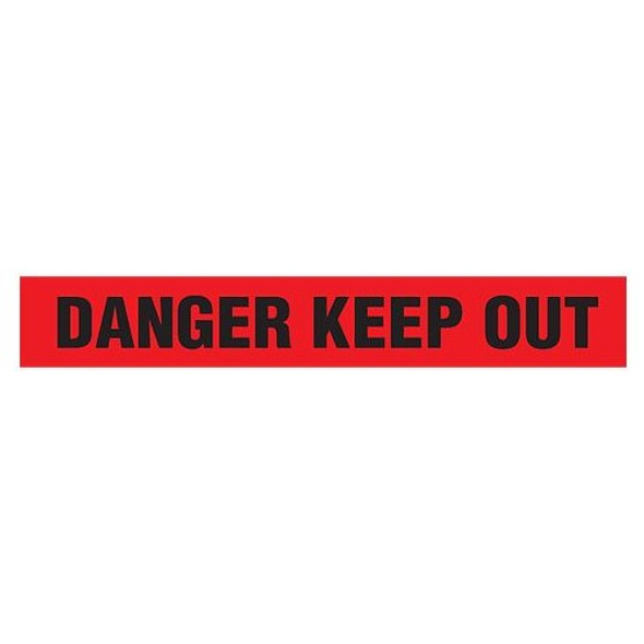 DANGER KEEP OUT Dispenser Boxed Barricade Tape (Pack of 12 Rolls)