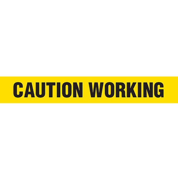 CAUTION WORKING Dispenser Boxed Barricade Tape (Pack of 12 Rolls)