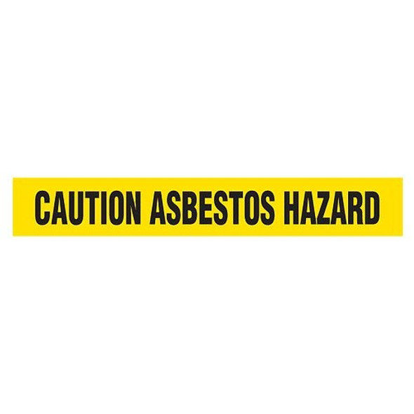 CAUTION ASBESTOS HAZ Dispenser Boxed Barricade Tape (Pack of 12 Rolls)