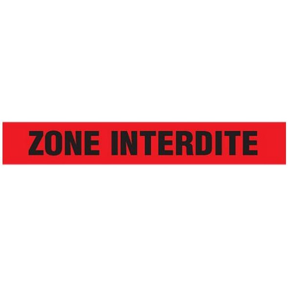 ZONE INTERDITE Dispenser Boxed Barricade Tape - Red (Pack of 12 Rolls)