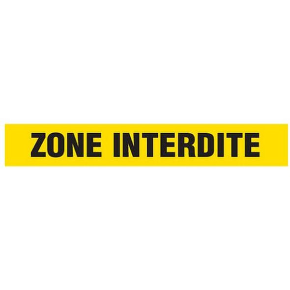 ZONE INTERDITE Dispenser Boxed Barricade Tape - Yellow (Pack of 12 Rolls)