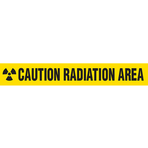 CAUTION RADIATION AREA Dispenser Boxed Barricade Tape (Pack of 12 Rolls)