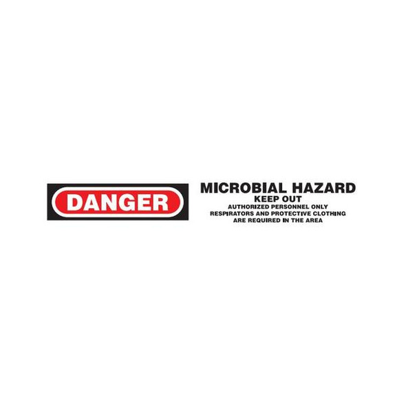 DANGER MICROBIAL HAZ Dispenser Boxed Barricade Tape  (Pack of 12 Rolls)