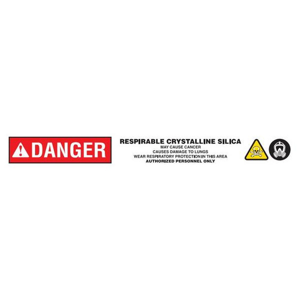 DANGER RESPIRABLE SILICA Dispenser Boxed Barricade Tape  (Pack of 12 Rolls)