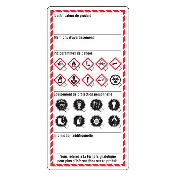 Workplace Label - French - 3" x 6" -25/pkg