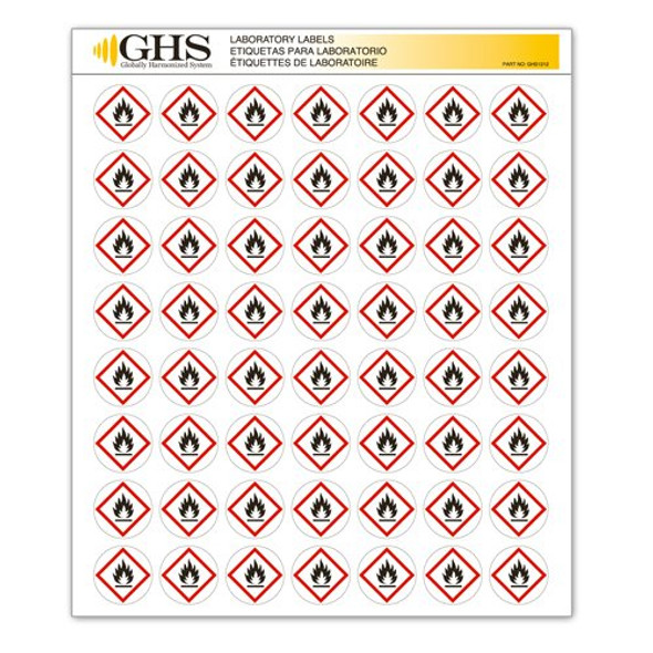 1" Flame Hazard Pictogram Label - 1,120/Pad