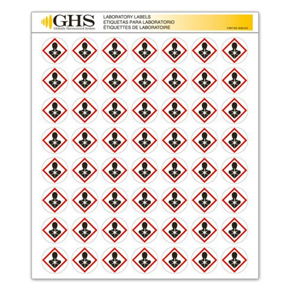 1" Health Hazard Pictogram Label - 1,120/Pad
