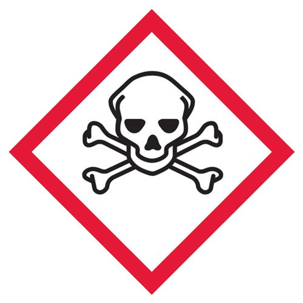 10.75" x 10.75" Skull Crossbones Pictogram Placard