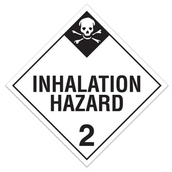 Class 2.3 "Inhalation Hazard 2" Sign (Pack of 100 pcs)