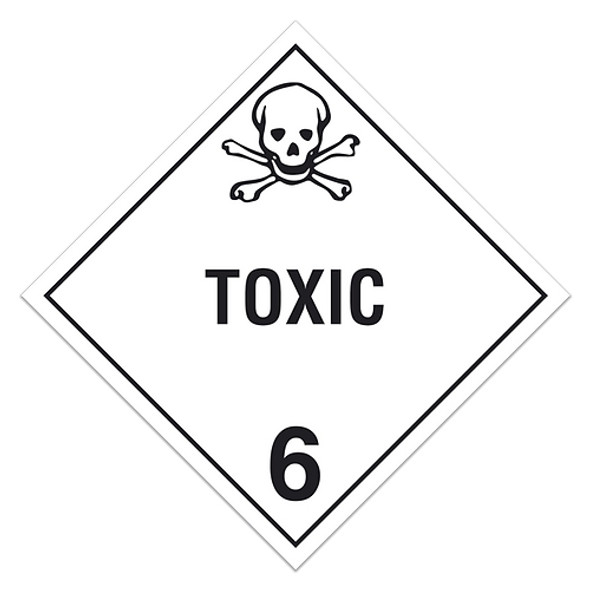Class 6 TOXIC Danger Sign (Pack of 100 pcs)