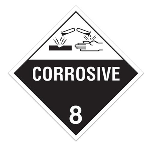 Class 8 "Corrosive 8" Sign (Pack of 100 pcs)