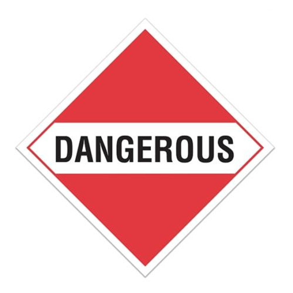 Placard "Dangerous" Sign (Pack of 100 pcs)