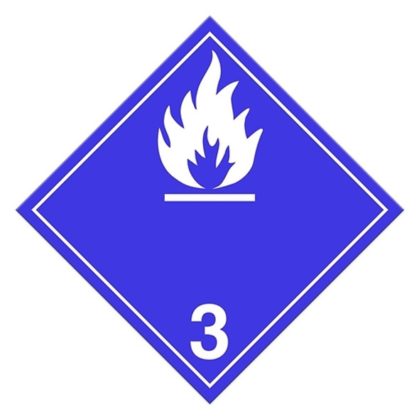 Class 3 Flammable Liquids Placard (Pack of 100 pcs)