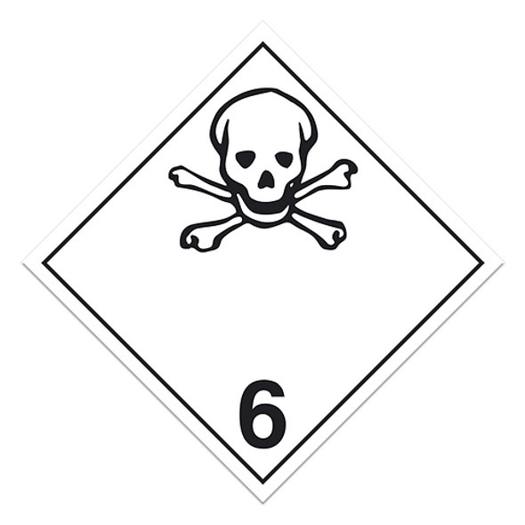 Class 6.1 Toxic Substances Placard (Pack of 100 pcs)