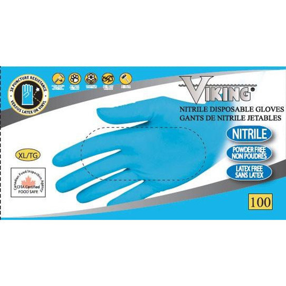 Viking Blue Nitrile 100Ct 