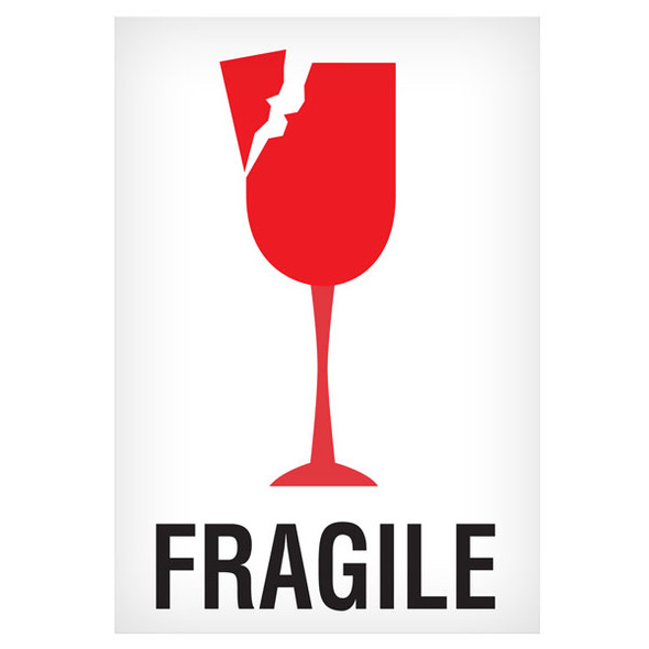 FRAGILE - 6" x 4" Handling Label