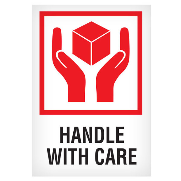 HANDLE WITH CARE - 6" x 4" Handling Label