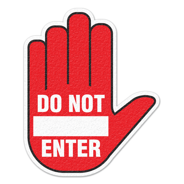 DO NOT ENTER (Hand) - Floor Sign