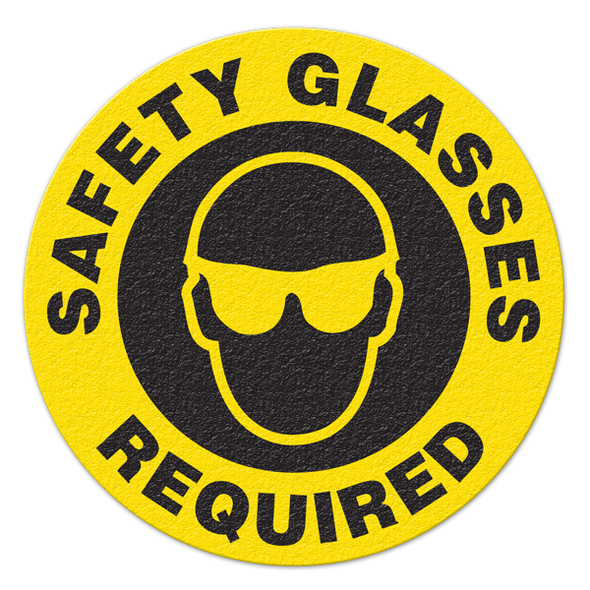 SAFETY GLASSES REQUIRED - Floor Sign
