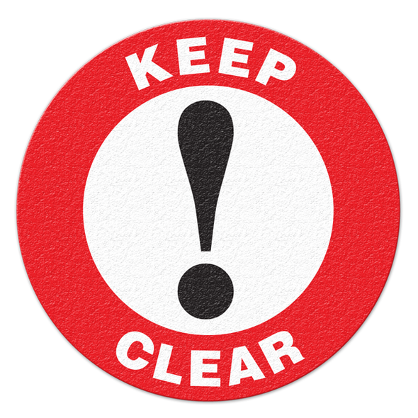 KEEP CLEAR - Floor Sign