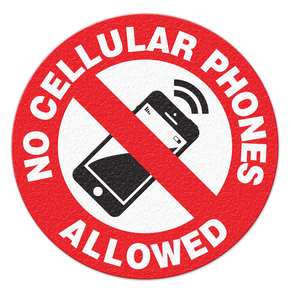 NO CELLULAR PHONES - Floor Sign