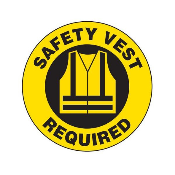 SAFETY VEST REQUIRED - Floor Sign
