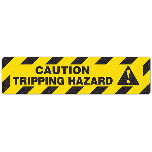 Caution - Tripping Hazard - 6"x24" Floor Sign 6/pkg