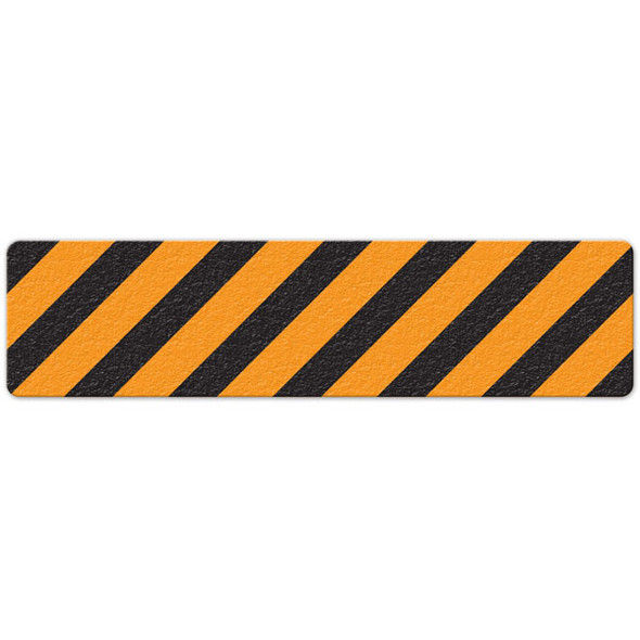 /////////// Hazard Stripe  - Orange/Black - 6"x24" Floor Sign 6/pkg