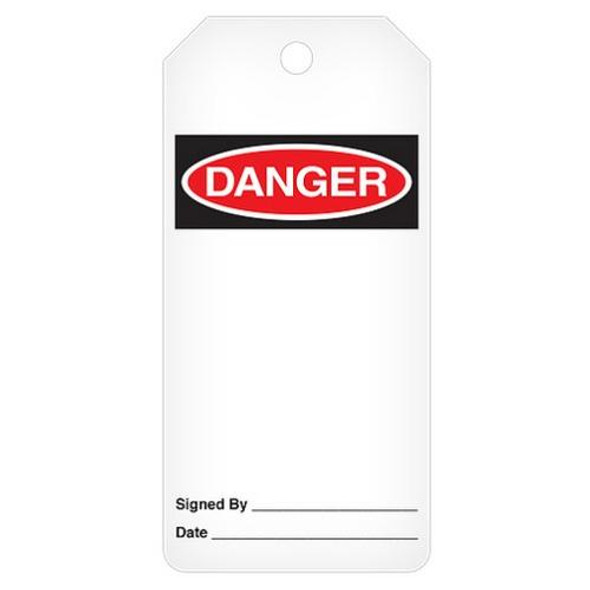 Danger Tag Roll - Blank 3" x 6.25"