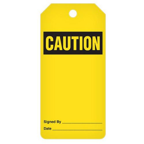 Caution Tag Roll - Blank 3" x 6.25"