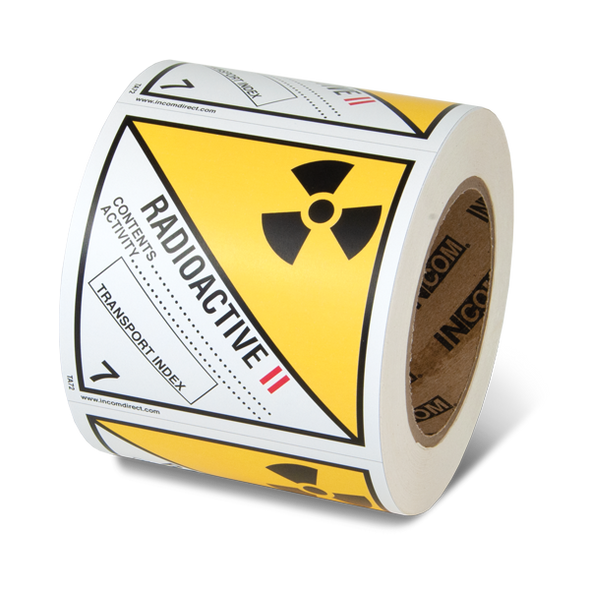 Class 7.2 DOT Label - Radioactive Materials II - Yellow