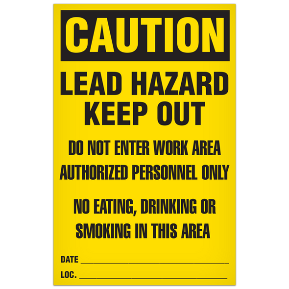 CAUTION - Lead Hazard Sign - 11"x17" - 100/pkg