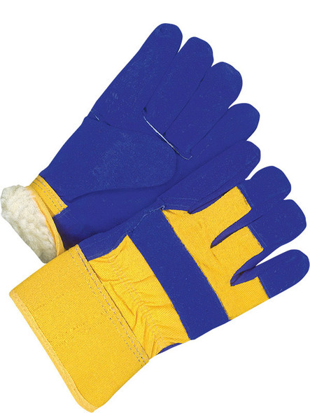Fitter Glove Split Cowhide Lined Pile Blue/Gold Ladies | Pack of 12