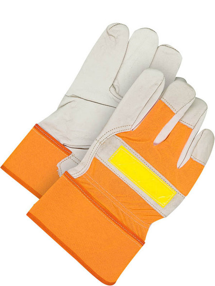 Fitter Glove Grain Cowhide w/Grain Leather Knuckle Strap HiViz Orange | Pack of 12