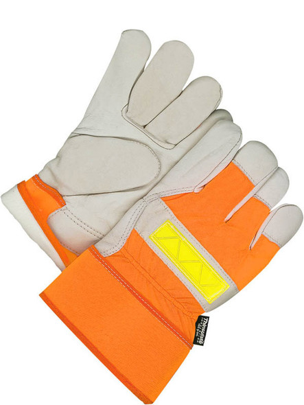 Fitter Glove Grain Cowhide Lined Thinsulate C100 Hi-Viz Org | Pack of 6