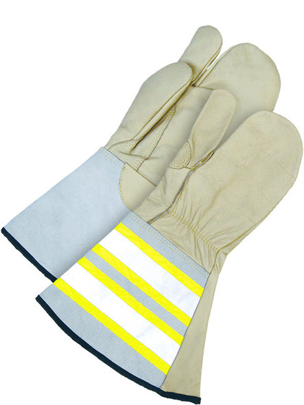 Water Repel Grain Cow Utility Mitt HiViz Gauntlet 1Finger | Pack of 6