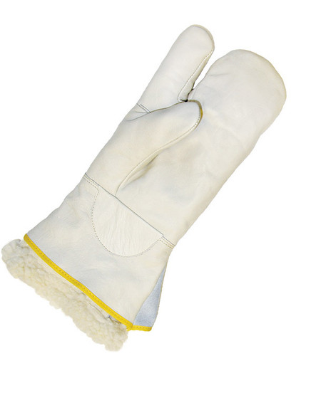 Grain Leather Mitt Gauntlet w/Pullout Pile Liner 1-Finger | Pack of 6