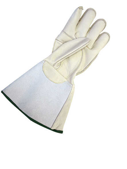 Water Repellent Grain Cowhide Utility Glove HiViz Gauntlet | Pack of 6