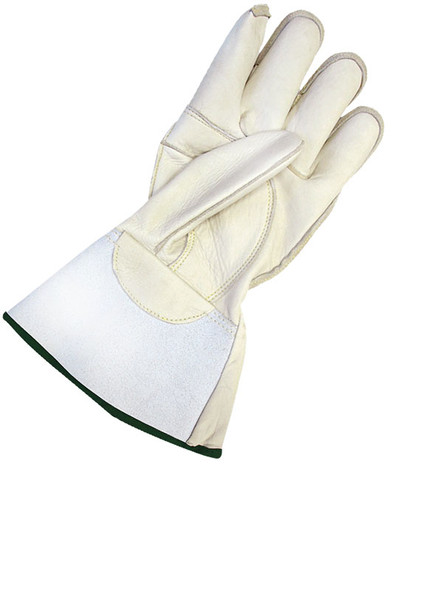 Water Repellent Grain Cowhide Utility Glove HiViz 3 in Cuff | Pack of 6