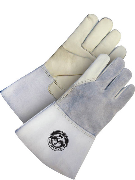 Grain Cowhide Utility Glove Gauntlet Split Back Palm Lined | Pack of 6