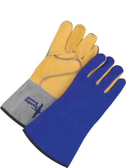 Welding Glove TIG Grain Goatskin Palm Blue/Gold