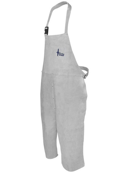 Welding Apron Leather Split Leg Bib Apron Pearl Grey (Sold per EACH)