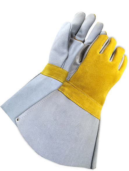 Welding Glove Split Leather Gauntlet Fully Lined Ladies