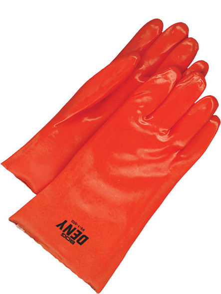 Coated PVC Single Dipped Gauntlet Red 12 in | Pack of 12