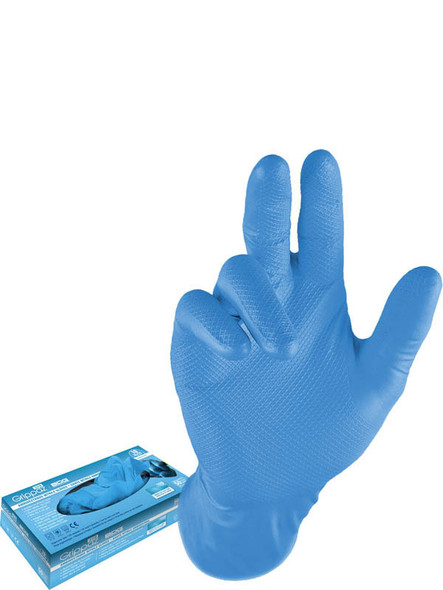 Grippaz Blue Nitrile Disposable 8mil Box | Pack of 6