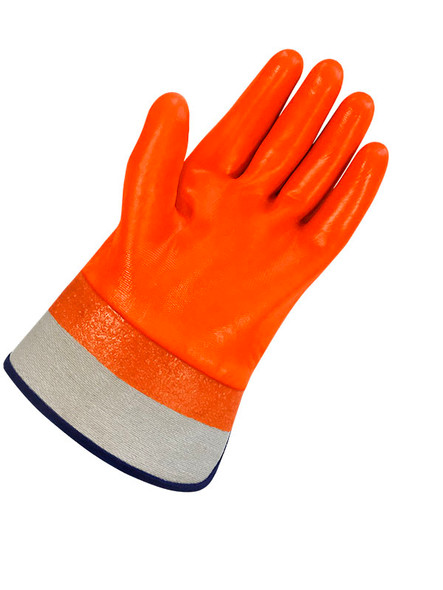 Coated PVC Safety Cuff Polyester/Acrylic Lined Hi-Viz Orange | Pack of 12