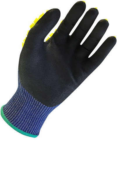 18 Gauge Seamless Knit Black Sandy Nitrile TPR Backhand