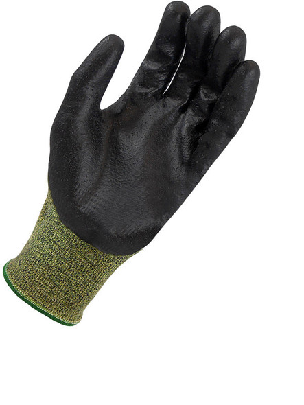 Seamless Knit Green/Black Fr Yarn with Black Bi Polymer Dip